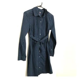 Tommy Hilfiger dress navy w/ polka dots